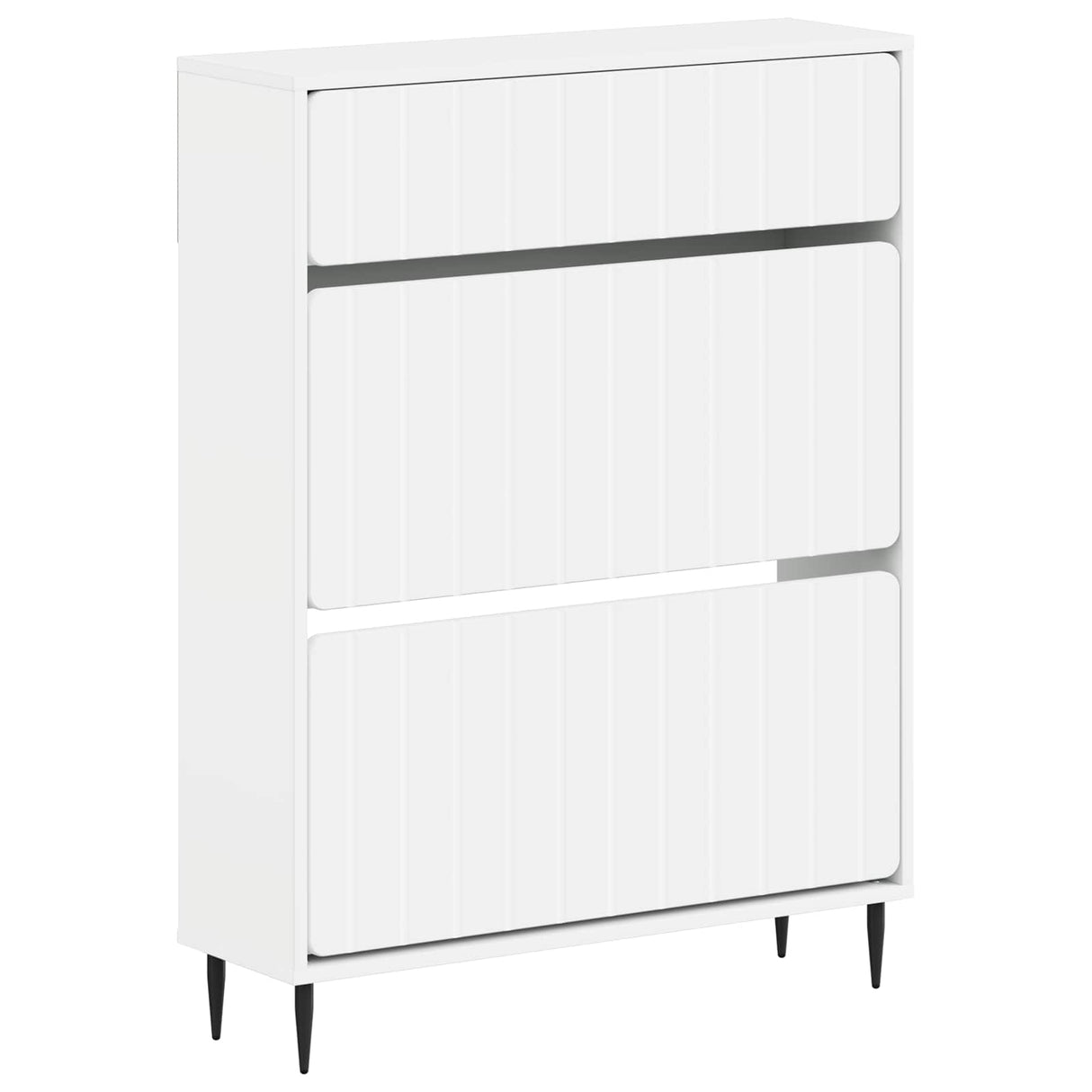 vidaXL Shoe Cabinet ZWOLLE 78x24x103 cm Engineered Wood White