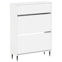 vidaXL Shoe Cabinet ZWOLLE 78x24x103 cm Engineered Wood White