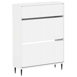 vidaXL Shoe Cabinet ZWOLLE 78x24x103 cm Engineered Wood White