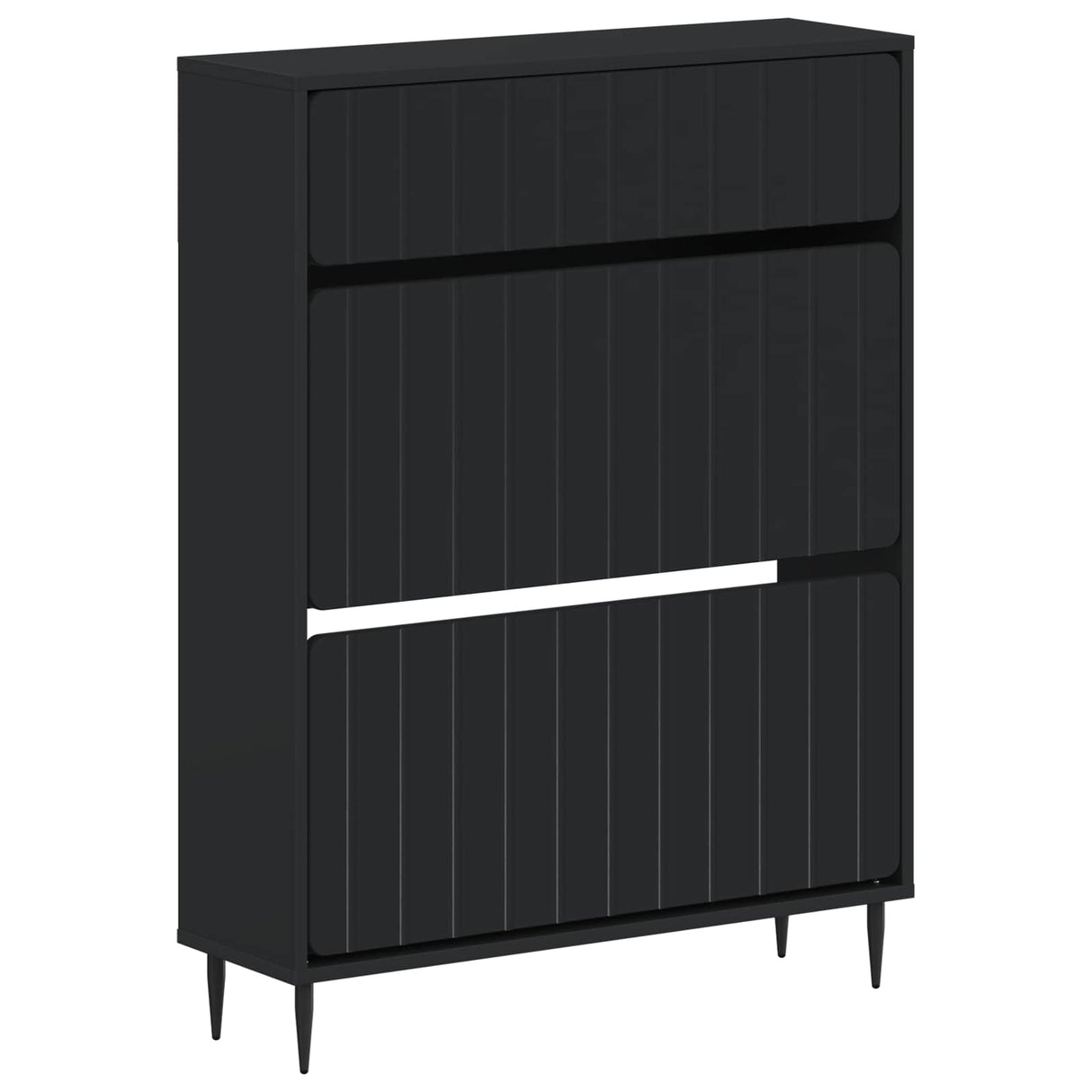vidaXL Shoe Cabinet ZWOLLE 78x24x103 cm Engineered Wood White