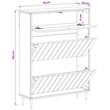 vidaXL Shoe Cabinet ZWOLLE 78x24x103 cm Engineered Wood White
