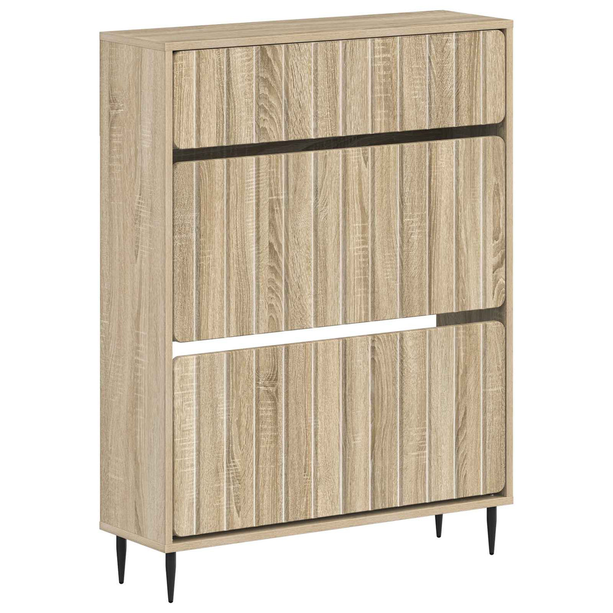 vidaXL Shoe Cabinet ZWOLLE 78x24x103 cm Engineered Wood White