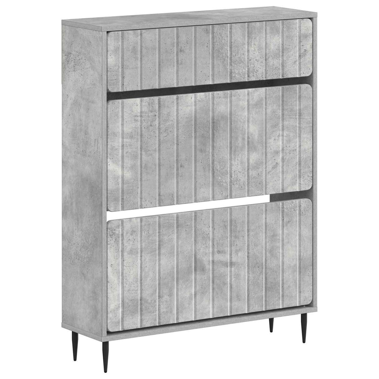 vidaXL Shoe Cabinet ZWOLLE 78x24x103 cm Engineered Wood White