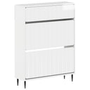 vidaXL Shoe Cabinet ZWOLLE 78x24x103 cm Engineered Wood White