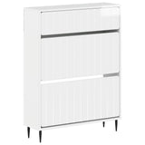 vidaXL Shoe Cabinet ZWOLLE 78x24x103 cm Engineered Wood White