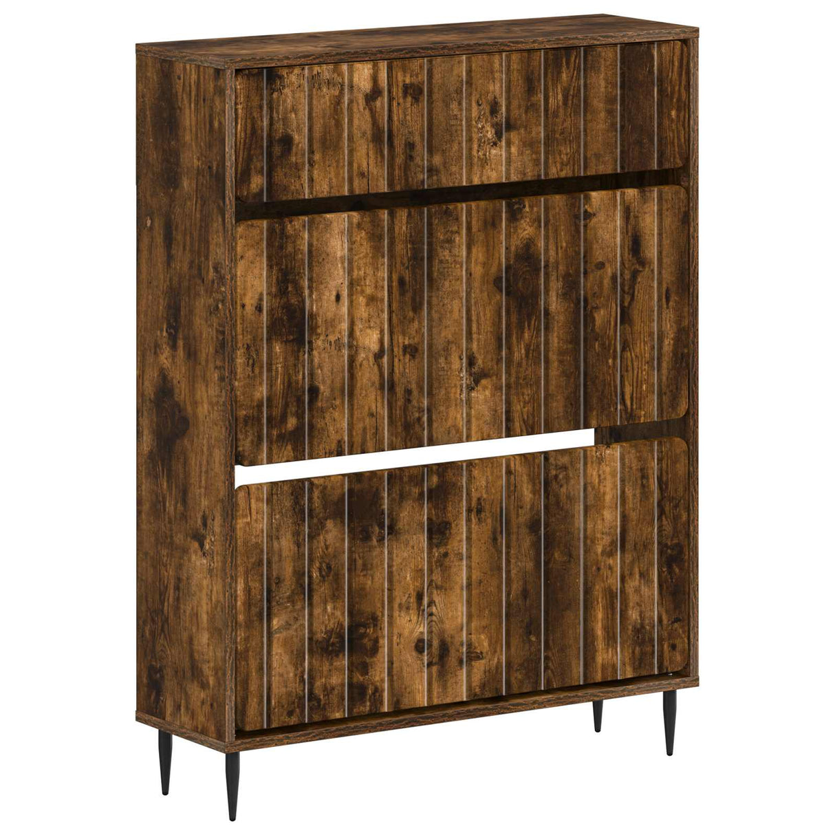 vidaXL Shoe Cabinet ZWOLLE 78x24x103 cm Engineered Wood White
