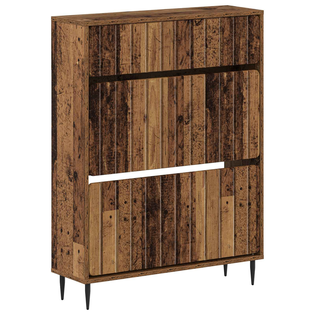 vidaXL Shoe Cabinet ZWOLLE 78x24x103 cm Engineered Wood White