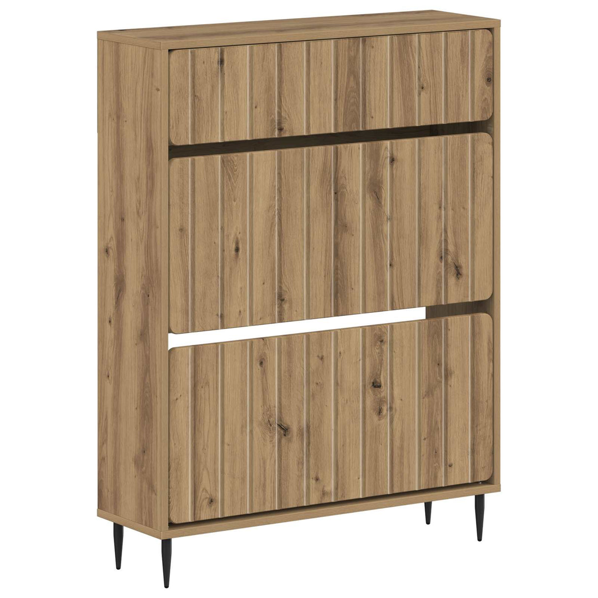 vidaXL Shoe Cabinet ZWOLLE 78x24x103 cm Engineered Wood White
