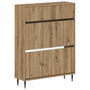 vidaXL Shoe Cabinet ZWOLLE 78x24x103 cm Engineered Wood White