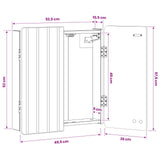 vidaXL Dartbord Kabinet ZWOLLE Wit 52,5 x 10,5 x 57,5 cm Bewerkt hout
