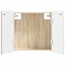 vidaXL Dartbord Kabinet ZWOLLE Wit 52,5 x 10,5 x 57,5 cm Bewerkt hout