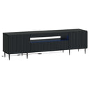 vidaXL LED tv-meubel Wit Bewerkt hout
