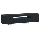 vidaXL LED tv-meubel Wit Bewerkt hout