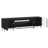 vidaXL LED tv-meubel Wit Bewerkt hout
