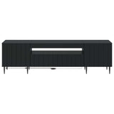 vidaXL LED tv-meubel Wit Bewerkt hout