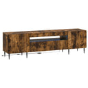 vidaXL LED tv-meubel Wit Bewerkt hout