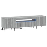 vidaXL LED tv-meubel Wit Bewerkt hout