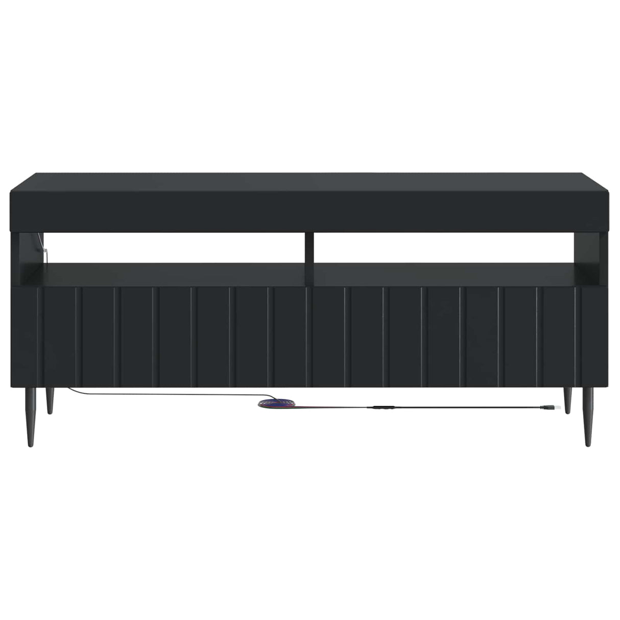 vidaXL LED tv-meubel Wit Bewerkt hout
