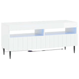 vidaXL LED tv-meubel Wit Bewerkt hout