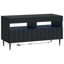 vidaXL LED tv-meubel Wit Bewerkt hout
