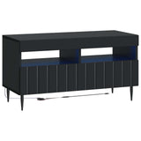 vidaXL LED tv-meubel Wit Bewerkt hout