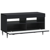 vidaXL LED tv-meubel Wit Bewerkt hout