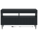 vidaXL LED tv-meubel Wit Bewerkt hout