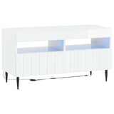 vidaXL LED tv-meubel Wit Bewerkt hout