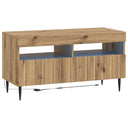 vidaXL LED tv-meubel Wit Bewerkt hout