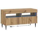 vidaXL LED tv-meubel Wit Bewerkt hout