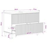 vidaXL Washbasin cabinet for the bathroom ARNHEM White 82 x 41 x 59 cm