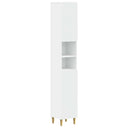 vidaXL Bathroom Cabinet with Open Shelf ARNHEM White 30 x 31 x 190 cm