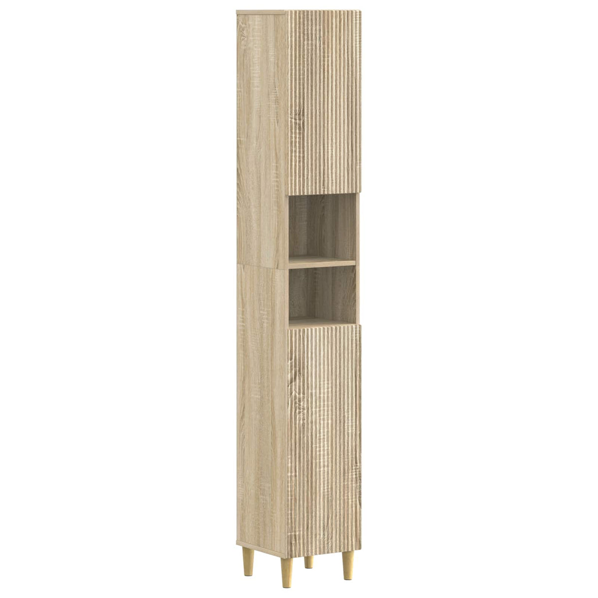 vidaXL Bathroom Cabinet with Open Shelf ARNHEM White 30 x 31 x 190 cm