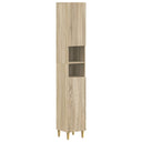 vidaXL Bathroom Cabinet with Open Shelf ARNHEM White 30 x 31 x 190 cm