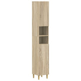 vidaXL Bathroom Cabinet with Open Shelf ARNHEM White 30 x 31 x 190 cm