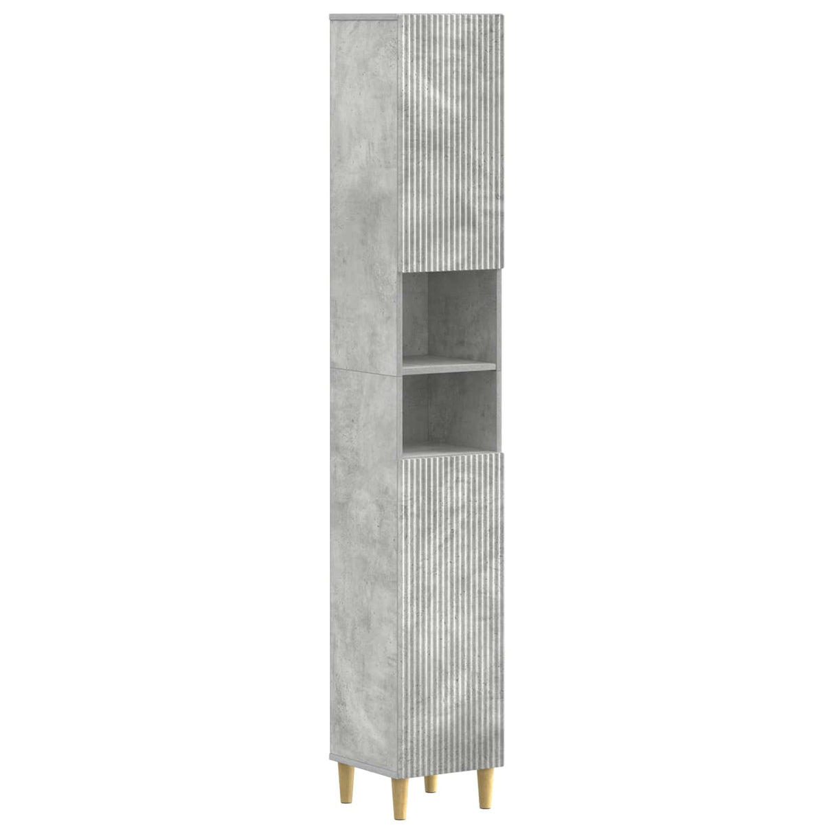 vidaXL Bathroom Cabinet with Open Shelf ARNHEM White 30 x 31 x 190 cm