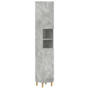 vidaXL Bathroom Cabinet with Open Shelf ARNHEM White 30 x 31 x 190 cm