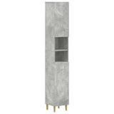 vidaXL Bathroom Cabinet with Open Shelf ARNHEM White 30 x 31 x 190 cm
