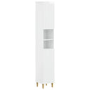 vidaXL Bathroom Cabinet with Open Shelf ARNHEM White 30 x 31 x 190 cm