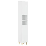 vidaXL Bathroom Cabinet with Open Shelf ARNHEM White 30 x 31 x 190 cm