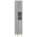vidaXL Bathroom Cabinet with Open Shelf ARNHEM White 30 x 31 x 190 cm
