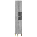 vidaXL Bathroom Cabinet with Open Shelf ARNHEM White 30 x 31 x 190 cm