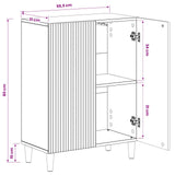 vidaXL Bathroom Storage Cabinet ARNHEM White 59.5 x 31 x 80 cm Engineered wood