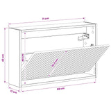 vidaXL Wandgemonteerde Schoenenkast ARNHEM 71 x 17 x 43 cm Wit