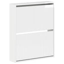 vidaXL Wandgemonteerde Schoenenkast ARNHEM 71 x 17 x 86 cm Wit