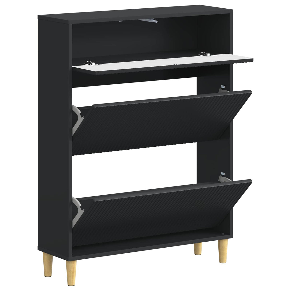 vidaXL Schoenenkast ARNHEM 78 x 24 x 103 cm Bewerkt hout Wit