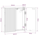 vidaXL Dartbord Kabinet ARNHEM Wit 52,5 x 10,5 x 53,5 cm Bewerkt hout