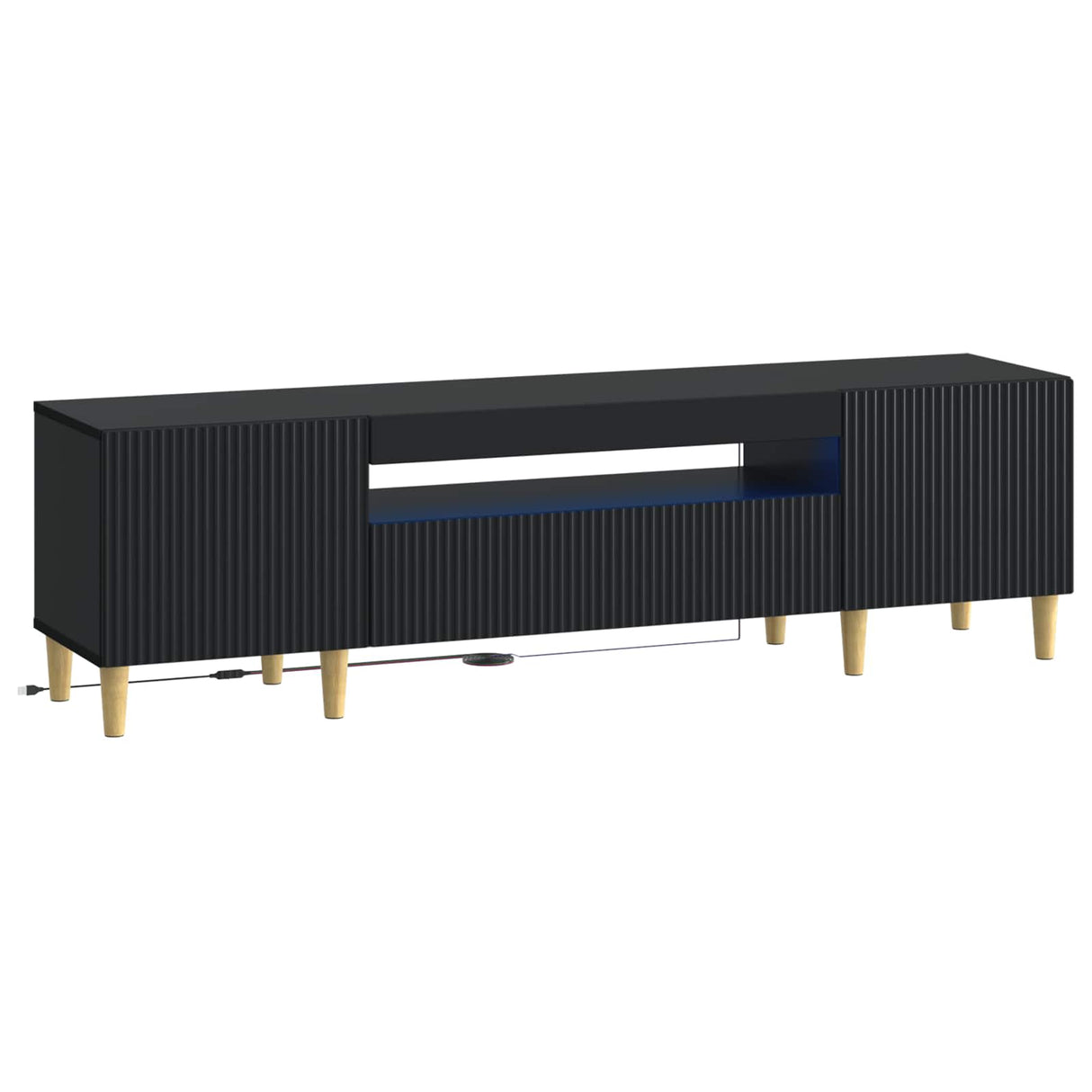 vidaXL LED TV Cabinet White Engineered Wood
