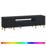 vidaXL LED TV Cabinet White Engineered Wood