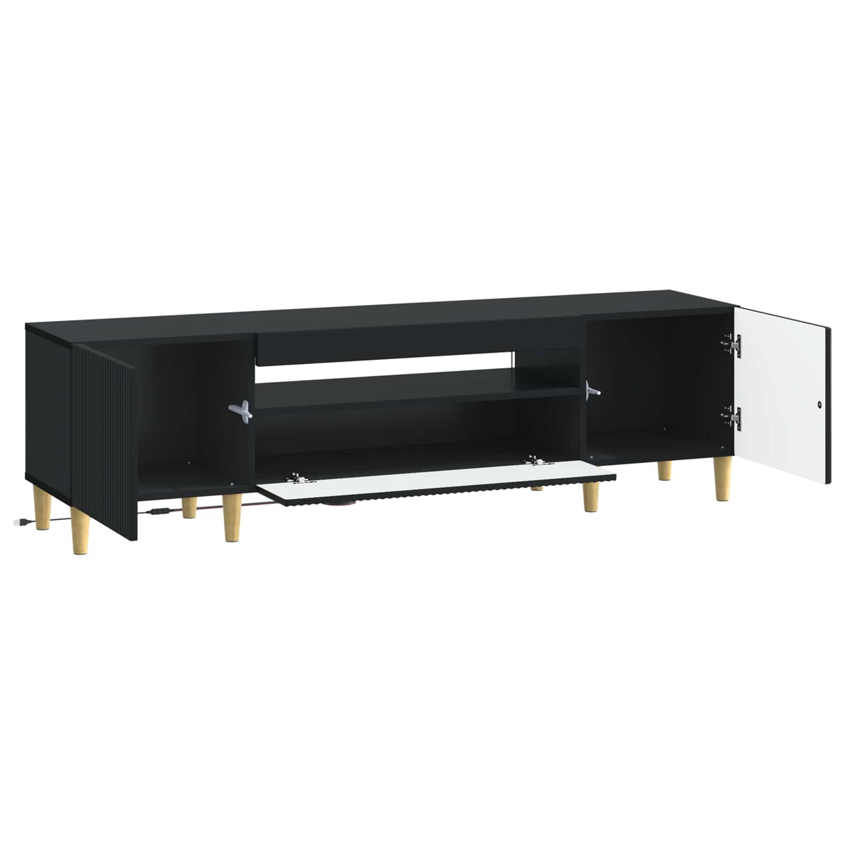 vidaXL LED TV Cabinet White Engineered Wood